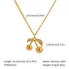 Joyería de dopamina temperamento alto nivel transfronterizo ins exquisito moda oro 18K aretes de cereza traje de joyería