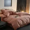 Juego de cuatro piezas de jacquard de clase A de alta gama 100% algodón puro, funda nórdica cepillada de algodón grueso, sábana plana, sábana bajera juego de ropa de cama