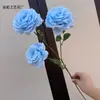 Nueva Flor Artificial Rosa Feliz de 3 Cabezas Monroe Decoración de Escena de Boda Rosa Muebles para el Hogar Set para Estudio Fotográfico