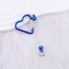 Novo Mosquetão em Formato de Coração Criativo DIY Haste de Cabacinha com Contas Mosquetão Pingente Metálico para Mochila de Exterior em Estoque