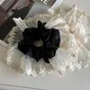 Scrunchie de Renda em Tela Coreana Novo Prendedor de Coque de Alta Qualidade Acessório Elegante para Rabo de Cavalo