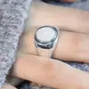 Anel Estrela Vintage Escovado Doce Fresco para Mulheres, Relevo de Textura Irregular Geométrica, Anel Aberto Exquisito, Anel para Dedo Indicador, Moderno