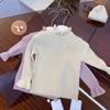 Suéter de Punto Multicolor para Niñas 2025 Otoño e Invierno Suave Versátil de Manga Larga con Bordes Volantes para Niñas y Bebés