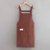 Estilo Nuevo Estilo Occidental Algodón Transpirable Delantal Cocina Hogar Chaleco Cintura Delgada Mujer Anti-Aceite Suciedad Ropa de Trabajo Cocina