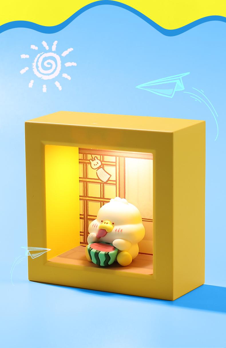 手办相框灯摆台小夜灯3d立体桌面卧室床头摆件柔光护