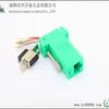 Serie RJ45 Conector de Cabeza para Computadora RJ45 a DB9P Macho, Cabezal de Conversión Verde, Variedad de Colores de Carcasa