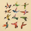 Amazon pegatinas de colibrí transfronterizas vidrio electrostático anti-colisión rejillas de ventana ventana 3D tridimensional pájaro pegatinas electrostáticas venta al por mayor