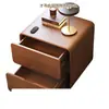 Mesita de noche madera maciza hogar dormitorio 2025 nuevo pequeño vintage estilo crema moderno minimalista armario de almacenamiento de noche