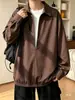 Camisa de estilo americano de dos piezas falsas de manga larga para hombre, nueva tendencia de otoño, chaqueta de camisa holgada