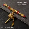Accesorios de cuentas universales de cobre chapado en oro, ágata, rodocrosita para pulseras de 108 cuentas DIY con conectores de tres vías