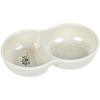 10 Plato de restaurante con sabor a olla caliente de doble rejilla, plato para mojar, plato para condimentar, plato pequeño de porcelana de imitación de melamina, plato de autoservicio sumergido en salsa de soja, plato de vinagre comercial