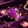 Anel Ajustável Personalizado de Resina Rosa Doce Nova Moda Anel Estilo Étnico Aliexpress Atacado