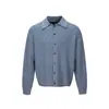 Yidao Vintage Outono 2026 Novidades Suéter de Lã Mesclada com Gola Cardigã Tricô Casual Versátil Charmoso e Travesso Masculino