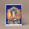 Thangka Cinabrio, Pintura del Quinto Maestro, Farmacéutico Zakiram, Vida Pasada y Vida Presente, Madre Verde Benmingfo, Puede Cambiar la Imagen, Thangka Marea Nacional
