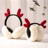 Orejeras de asta famosas en Internet, orejeras cálidas para mujer, orejeras cálidas, lindas orejeras de estilo coreano, orejeras de invierno para adultos