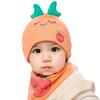 Venta al por mayor otoño nuevo gorro de bebé niño gorro para dormir de bebé traje de toalla para saliva de dibujos animados lazo de dos piezas 5730