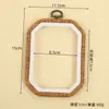 Marco de Bordado Octogonal con Grano de Madera Vintage Marco de Bordado Hecho a Mano Punto de Cruz Bordado de Suzhou Marco de Bordado Fijo Herramientas de Bordado Marco de Bordado