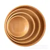 Bandeja Redonda de Madera de Haya Plato para Frutas y Snacks Madera Maciza Multifuncional Simple Plato para Ensalada y Pepinillos Madera Maciza Ecológico