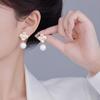 Pendientes de perla de circón y camelia blanca, elegantes y de alta calidad, estilo hada, pequeños, frescos y ligeros, de lujo, para mujer.