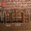 Ornamentos da Cerimônia do Chá Cerca de Bambu Zizhu Tela de Bambu Joias Contas de Rosário Adereços de Exibição Acessórios para Caminho de Incenso Decoração