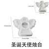 Zongbo Molde de Silicona para Portavelas con Patrón en Relieve de Ángel Navideño, Reno, Copo de Nieve, Árbol de Navidad, Corazón
