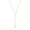 Collar con cadena de clavícula sexy y larga en forma de V, estilo retro de Hong Kong, de acero de titanio y oro rosa, joyería de moda para niñas, estilo europeo y americano