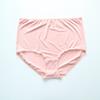 Roupa Íntima Feminina Xadrez Cor Pura, Calcinhas para Mães de Meia-Idade e Idosas, Roupa Íntima Elástica Respirável de Cintura Alta Tamanho Grande, Algodão
