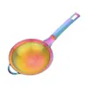 Malla de Acero Inoxidable 304 Anti-Fugas Colorida y Práctica Colgable de un Solo Mango Colador Filtro de Harina de Acero Inoxidable Gadget de Cocina