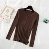 Camiseta térmica negra para mujer, otoño/invierno, suéter de punto de cuello en V de alta gama, capa interior elegante, top ajustado