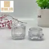 Botella Plástica Nueva de 3g, Botella Poligonal en Forma de Diamante, Caja de Empaque para Cosméticos, Tamaño de Viaje, Botella con Polvo Dorado, Botella para Crema