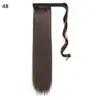 Peluca europea y americana de coleta mediana-larga al por mayor en stock cabello liso largo cabello rizado coleta con velcro químico peluca de fibra química coleta trenza