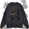 Sudadera con capucha desgastada y lavada de estilo retro de calle europea y americana para hombres y mujeres, moda urbana de primavera y otoño, estilo holgado y adelgazante.