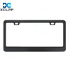 Marco para placa de matrícula estándar americano de venta caliente para comercio exterior, material de aleación de aluminio, negro y plateado, soporte para marco de placa de matrícula, LOGO, selección de múltiples acabados
