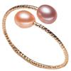 Anillo de Perla de Agua Dulce Colorido Nuevo de Moda para Niñas Lujo Ligero Simple Anillo de Perla de Agua Dulce Ajustable