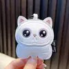 Llavero Colgante Gatito de Cuero Lindo Llavero Colgante Muñeca Regalo Creativo de Dibujos Animados de Pareja de Cuero Colgante de Bolsa de Regalo