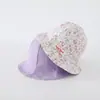 Chapéus de Pescador Reversíveis Dupla Face Atacado Infantil Novo Estampa Primavera e Verão Chapéus de Sol para Meninas ao Ar Livre Chapéus Bucket Comércio Exterior