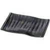 Plato Rectangular Negro Estilo Japonés Melamina Escarchada Vajilla Plato Especial para Restaurante de Hot Pot de Res Plato para Carne de Barbacoa
