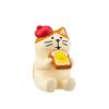 Tienda de comestibles japonesa Zakka, tienda de té, tres flores, gato, mono, cafetería, adornos de escritorio, escena en miniatura, pequeños adornos