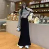 Rebajas~Falda Midi de Otoño e Invierno para Estudiantes, Ajustada y con Caída, Falda de Cola de Pez que Ceñe la Cadera