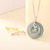Hebilla de Seguridad de Plata de Ley S925 Hebilla de Clip para Hombres y Mujeres Hebilla de Semilla de Melón de Jade Hetian Accesorios DIY Cabezal de Hebilla Colgante de Jade
