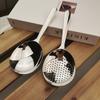 Colher de Servir em Aço Inoxidável para Uso Doméstico, Colher Grande Espessada para Jantar, Colher de Servir de Cozinha, Colher Grande para Arroz, Escumadeira, Colher Comunal
