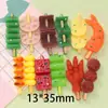 Pão de Chocolate Simulado, Tortinhas de Ovo, Biscoitos, Brinquedos de Comida, Brinquedos Artesanais DIY, Acessórios de Resina, Enfeites Miniatura Tridimensionais