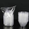 Tazón Desechable de Plástico 360ml Tazón Mediano Transparente Redondo Sin Tapa Rayado Tazón para Sopa Espesado Material PPP Vajilla PP