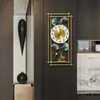 Nuevo reloj de pared decorativo creativo chino colgante de hoja de ginkgo decoración de pared minimalista moderna decoración del hogar sala de estar reloj de pared de moda