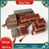 Caixa de Joias caixa de pulseira com borla de poesia antiga caixa de pulseira de contas de Buda Wenwan caixa de anel e colar caixa de joias para presente