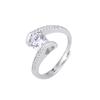 Xiai S925 plata esterlina encantador anillo de diamantes femenino anillo de circonia abierto lujo ligero quilate joyería de boda simple de alta gama