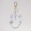Corrente de Celular de Cristal, Corrente de Celular de Pérola, Pulseira de Pulso, Material de Vidro, Contas com Laço, Contas Soltas, Venda por Atacado DIY