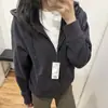 Sudadera con capucha y cárdigan de estilo retro perezoso de moda 2026 para mujer, cálida y versátil para otoño e invierno, top de nicho con forro polar