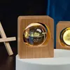 Cristal 3D Tallado Interior Artesanía de Madera Patrón DIY Grabado Adornos de Dormitorio Luz Nocturna Bola de Cristal Galaxia