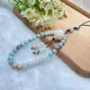 Cadena para Colgar Teléfono Móvil Artística Retro Bodhi Natural Cuerda para Colgar Piedra Shoushan Funda para Teléfono Móvil Cuerda de Mano